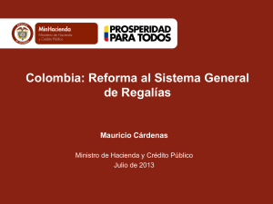 Colombia: Reforma al Sistema General de Regalías