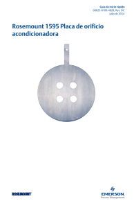Rosemount 1595 Placa de orificio acondicionadora