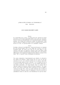 &iquest;CREACI&Oacute;N ETERNA O TEMPORAL?