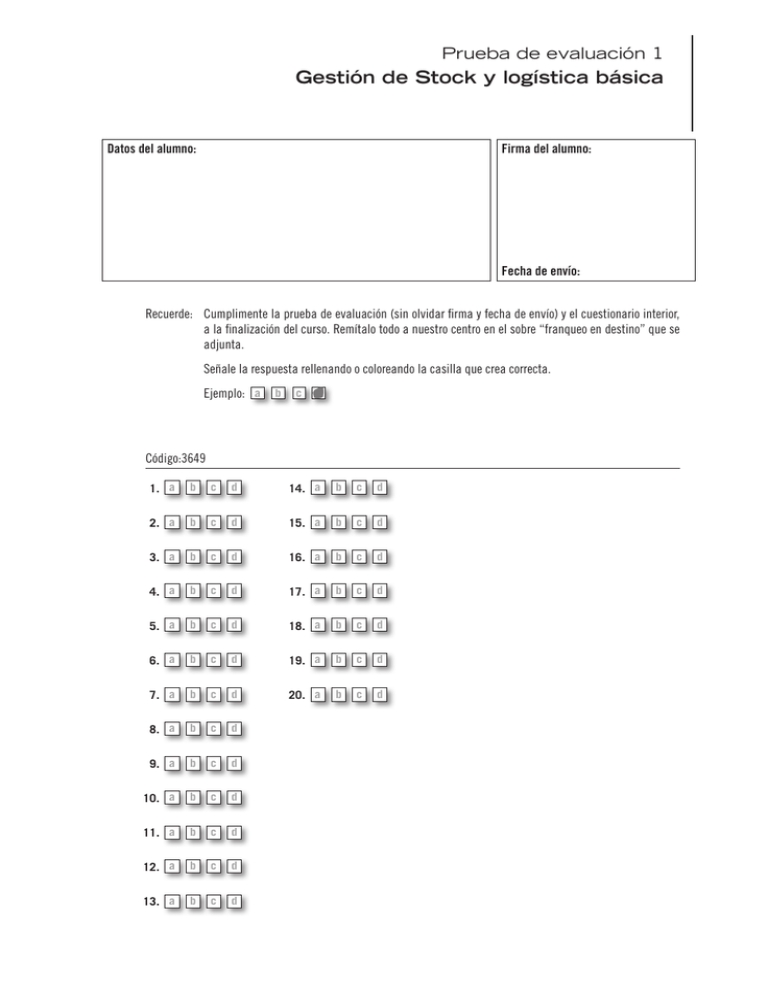 Gestión De Stock Y Logística Básica