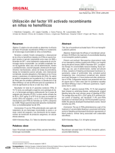 Utilización del factor VII activado recombinante en niños no