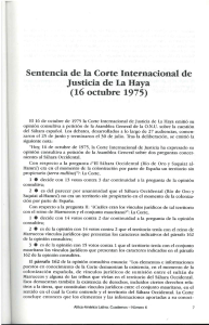 Sentencia de la Corte Internacional de