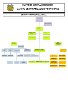 empresa minera corocoro manual de organización y funciones