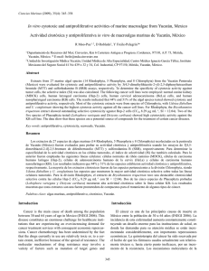 In vitro cytotoxic and antiproliferative activities of marine macroalgae