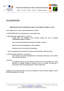 Programa 1 DAN - Federación Aragonesa de Judo
