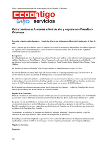 Caixa Laietana se fusionará a final de año y negocia con Penedès y