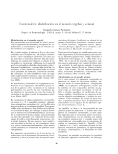 Carotenoides: distribuci¶on en el mundo vegetal y animal - UAM-I