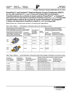 PowerPact™ and Compact™ External Neutral Current Transformer
