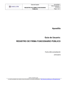REGISTRO DE FIRMA FUNCIONARIO PÚBLICO