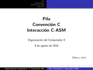 Pila / Convención C / Interacción C-ASM
