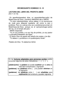 DÉCIMOQUINTO DOMINGO 15 - B LECTURA DEL LIBRO DEL
