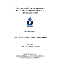 contrato de permuta mercantil - Universidad Francisco Gavidia