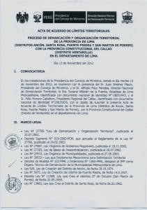 ACTA DE ACUERDO DE LÍMITES TERRITORIALES