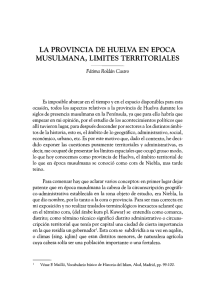 LA PROVINCIA DE HUELVA EN EPOCA MUSULMANA, LIMITES