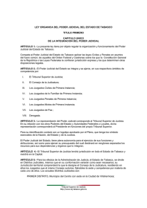 Ley orgánica del Poder Judicial del Estado de Tabasco