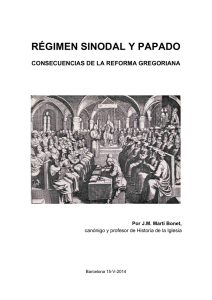 régimen sinodal y papado consecuencias de la reforma gregoriana