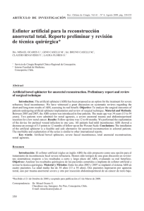 Esfínter artificial para la reconstrucción anorrectal total. Reporte