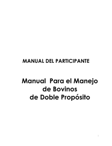 Manual de Manejo de Bovinos de Doble Prop&oacute;sito