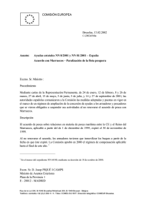 Ayudas estatales NN 8/2001 y NN 81/2001 – España