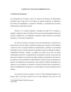 CAPÍTULO II FINANZAS CORPORATIVAS 2.1 Historia de las