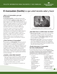 El rivaroxabán (Xarelto) - Intermountain Healthcare