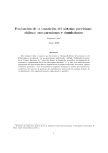 Evaluación de la transición del sistema previsional chileno