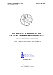 Foro do burgo de Caldelas - Consello da Cultura Galega
