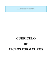 Adecuación de los objetivos de Ciclos Formativos.