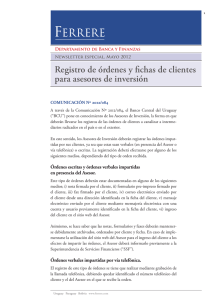 Registro de ordenes y fichas de clientes para asesores de inversion