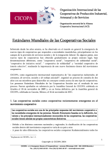 Los Estándares mundiales sobre las cooperativas sociales