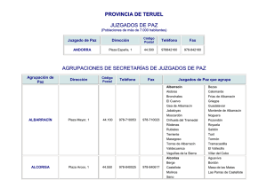 Agrupaciones de Secretarías de Juzgados de Paz de Teruel