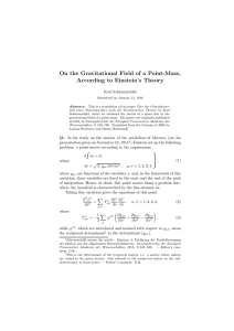 On the Gravitational Field of a Point-Mass