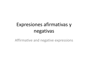 Expresiones afirmativas y negativas