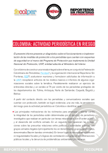 colombia: actividad periodística en riesgo