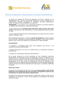Recurso de Reposici&oacute;n y Reclamaciones econ&oacute;mico