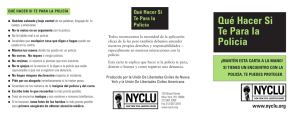 Qué Hacer Si Te Para la Policía - New York Civil Liberties Union