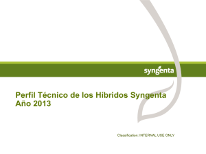 Perfil Técnico de los Híbridos Syngenta Año 2013