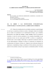 La Libertad de Comercio y la Prestación de Servicios