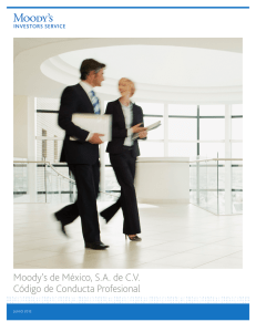 Moody`s de México, S.A. de C.V. Código de Conducta Profesional