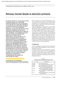 Retraso mental desde la atención primaria