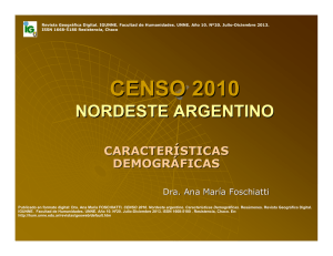 censo. nordeste argentino. características demográficas
