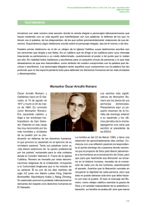 TESTIMONIOS Monseñor Óscar Arnulfo Romero