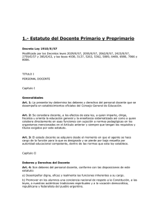 Estatuto del Docente Primario y Preprimario - Portal e