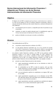 Norma Internacional de Información Financiera 1 Adopción por