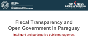 Fiscal Transparency and Open Government in Paraguay