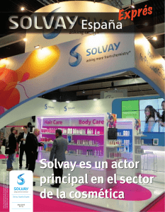Solvay es un actor principal en el sector de la cosmética