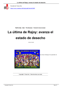 La última de Rajoy: avanza el estado de desecho