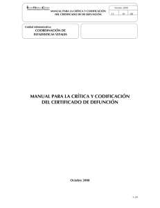 MANUAL PARA LA CRÍTICA Y CODIFICACIÓN