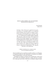 REGULACIÓN JURÍDICA DE LOS PARTIDOS POLÍTICOS EN