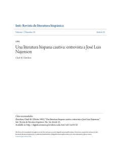 Una literatura hispana cautiva: entrevista a JosÃ© Luis Najenson